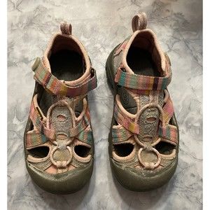 Keens Keen Pink Stripe Little Girl Water Shoes Hiking Sandals, Size 11